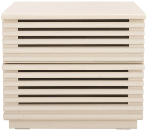 Safavieh Averi 2 Drawer Nightstand White Wash 27.6" x 18.4" x 8.1"