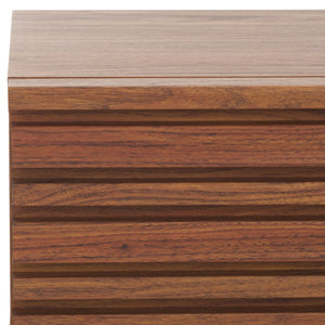 Safavieh Esma 1 Drawer Nightstand Walnut 17.7" x 15.2" x 19.4"