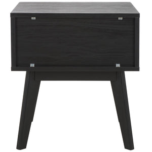 Safavieh Esma 1 Drawer Nightstand Black 17.7" x 15.2" x 19.4"