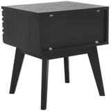 Safavieh Esma 1 Drawer Nightstand Black 17.7" x 15.2" x 19.4"