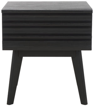 Safavieh Esma 1 Drawer Nightstand Black 17.7" x 15.2" x 19.4"