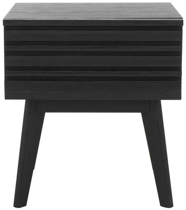 Safavieh Esma 1 Drawer Nightstand Black 17.7" x 15.2" x 19.4"