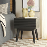 Safavieh Esma 1 Drawer Nightstand Black 17.7" x 15.2" x 19.4"