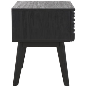 Safavieh Esma 1 Drawer Nightstand Black 17.7" x 15.2" x 19.4"