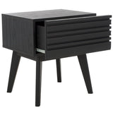 Safavieh Esma 1 Drawer Nightstand Black 17.7" x 15.2" x 19.4"