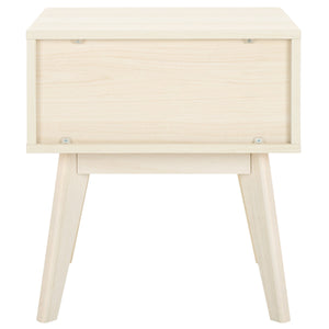 Safavieh Esma 1 Drawer Nightstand White 17.7" x 15.2" x 19.4"