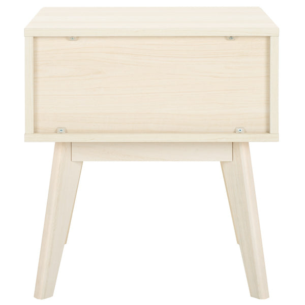Safavieh Esma 1 Drawer Nightstand White 17.7" x 15.2" x 19.4"