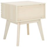 Safavieh Esma 1 Drawer Nightstand White 17.7" x 15.2" x 19.4"