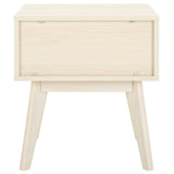 Safavieh Esma 1 Drawer Nightstand White 17.7" x 15.2" x 19.4"