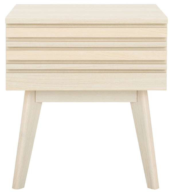 Safavieh Esma 1 Drawer Nightstand White 17.7" x 15.2" x 19.4"