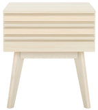 Safavieh Esma 1 Drawer Nightstand White 17.7" x 15.2" x 19.4"