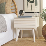 Safavieh Esma 1 Drawer Nightstand White 17.7" x 15.2" x 19.4"