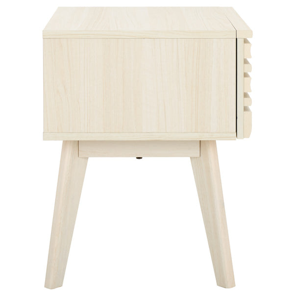 Safavieh Esma 1 Drawer Nightstand White 17.7" x 15.2" x 19.4"