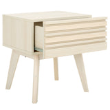 Safavieh Esma 1 Drawer Nightstand White 17.7" x 15.2" x 19.4"