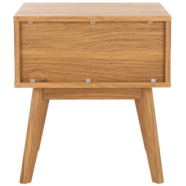 Safavieh Esma 1 Drawer Nightstand Oak 17.7" x 15.2" x 19.4"