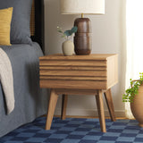 Safavieh Esma 1 Drawer Nightstand Oak 17.7" x 15.2" x 19.4"