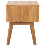 Safavieh Esma 1 Drawer Nightstand Oak 17.7" x 15.2" x 19.4"