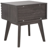 Safavieh Esma 1 Drawer Nightstand Distressed Black 17.7" x 15.2" x 19.4"