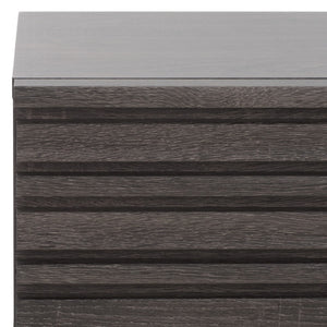 Safavieh Esma 1 Drawer Nightstand Distressed Black 17.7" x 15.2" x 19.4"