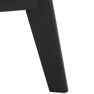 Safavieh Esma Contemporary Nightstand With Drawer And Open Shelf For Modern Bedroom Storage Solutions Black NST9613B