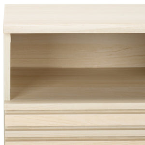 Safavieh Esma Contemporary Nightstand With Drawer And Open Shelf For Modern Bedroom Storage Solutions Bleached White NST9613C