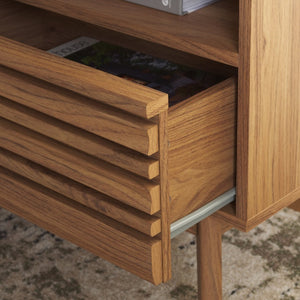 Safavieh Esma Contemporary Nightstand With Drawer And Open Shelf For Modern Bedroom Storage Solutions Oak NST9613D