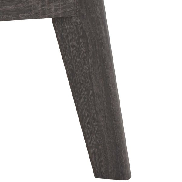 Safavieh Esma Contemporary Nightstand With Drawer And Open Shelf For Modern Bedroom Storage Solutions Distressed Black NST9613E