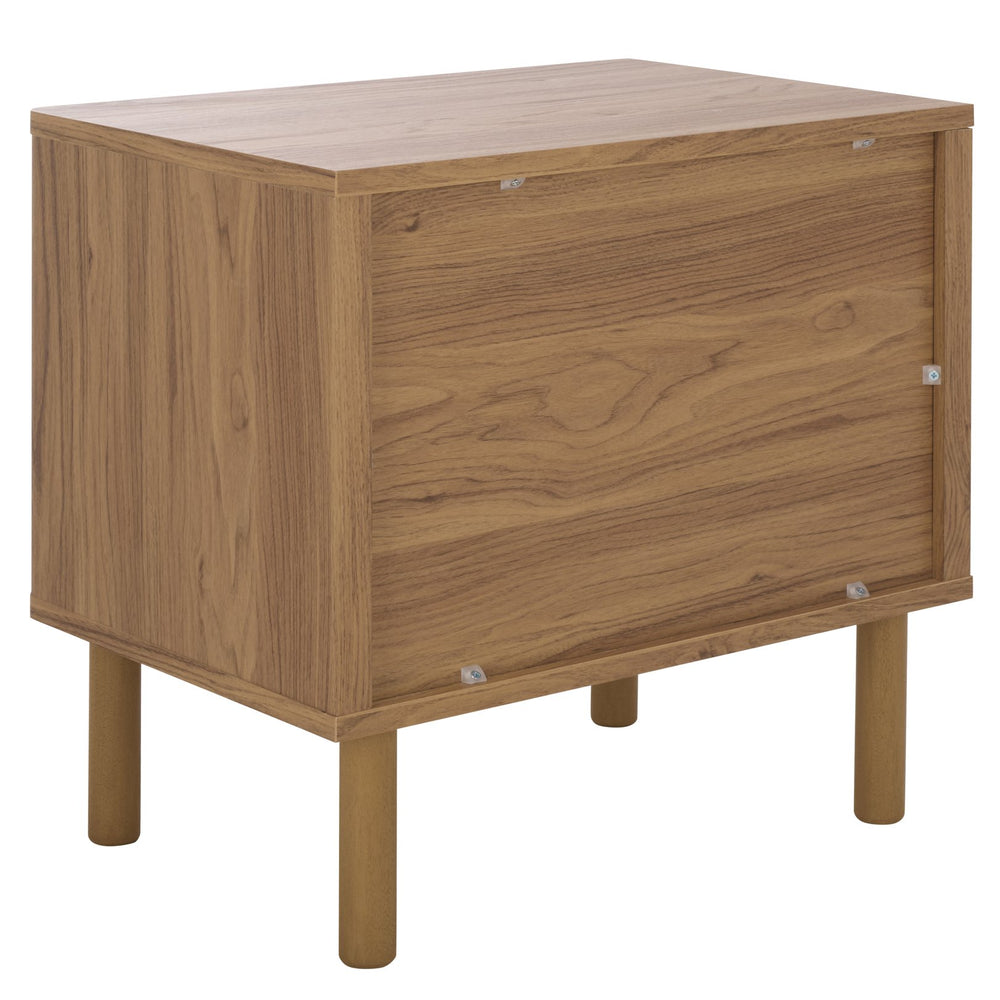 Safavieh Prinpop 1 Drawer 1 Shelf Nightstand In Elegant Oak - Chic Storage Solution For Modern Bedrooms Oak Wood,Metal Nst9614a