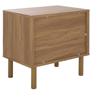 Safavieh Prinpop 1 Drawer 1 Shelf Nightstand In Elegant Oak - Chic Storage Solution For Modern Bedrooms Oak Wood,Metal Nst9614a