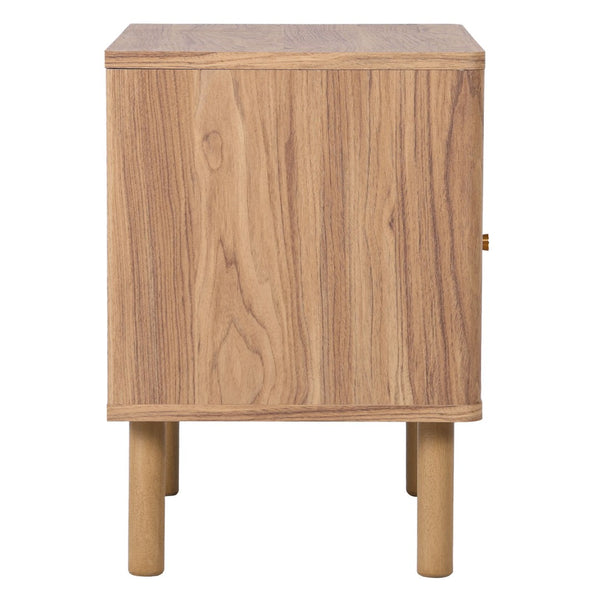Safavieh Prinpop Nightstand With Drawer & Shelf - Modern Oak Finish For Stylish Bedroom Storage Solutions NST9614A