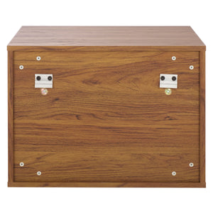 Safavieh Lylia 2 Drawer Floating Nightstand - Modern Walnut Design With Sleek Handles For Stylish Storage Walnut ,Black Wood,Metal Nst9615a