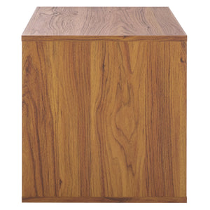 Safavieh Lylia 2 Drawer Floating Nightstand - Modern Walnut Design With Sleek Handles For Stylish Storage Walnut ,Black Wood,Metal Nst9615a