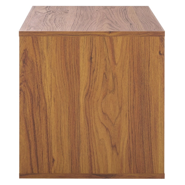 Safavieh Lylia 2 Drawer Floating Nightstand - Modern Walnut Design With Sleek Handles For Stylish Storage Walnut ,Black Wood,Metal Nst9615a