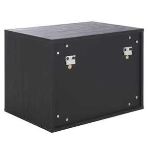 Safavieh Lylia 2 Drawer Floating Nightstand - Modern Walnut Design With Sleek Handles For Stylish Storage Black ,Gold Wood,Metal Nst9615b