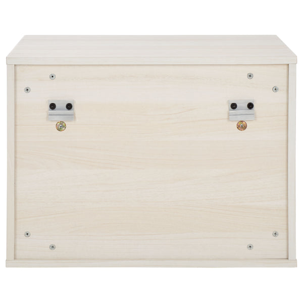 Safavieh Lylia 2 Drawer Floating Nightstand - Modern Walnut Design With Sleek Handles For Stylish Storage Bleached White ,Gold Wood,Metal Nst9615c