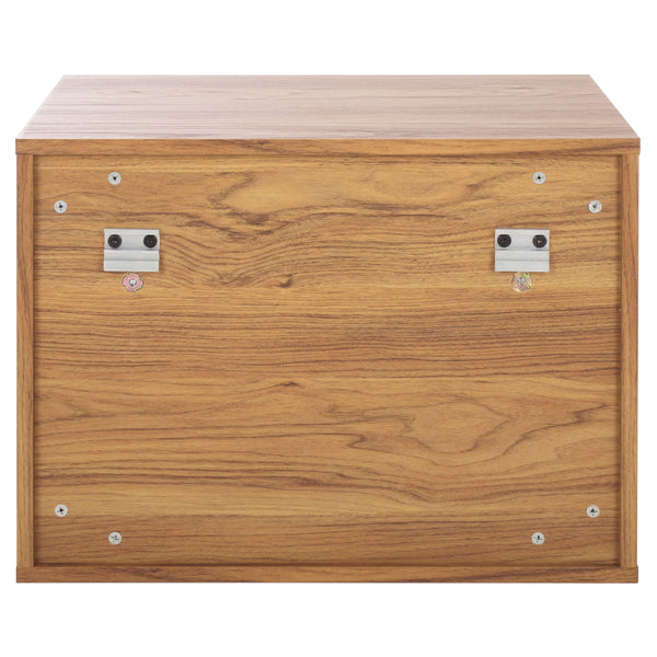 Safavieh Lylia 2 Drawer Floating Nightstand - Modern Walnut Design With Sleek Handles For Stylish Storage Oak ,Black Wood,Metal Nst9615d