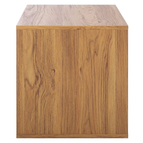 Safavieh Lylia 2 Drawer Floating Nightstand - Modern Walnut Design With Sleek Handles For Stylish Storage Oak ,Black Wood,Metal Nst9615d