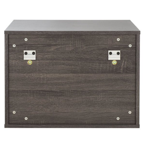 Safavieh Lylia 2 Drawer Floating Nightstand - Modern Walnut Design With Sleek Handles For Stylish Storage Distressed Black ,Gold Wood,Metal Nst9615e