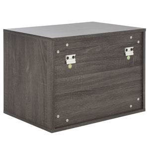 Safavieh Lylia 2 Drawer Floating Nightstand - Modern Walnut Design With Sleek Handles For Stylish Storage Distressed Black ,Gold Wood,Metal Nst9615e