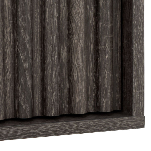 Safavieh Lylia 2 Drawer Floating Nightstand - Modern Walnut Design With Sleek Handles For Stylish Storage Distressed Black ,Gold Wood,Metal Nst9615e