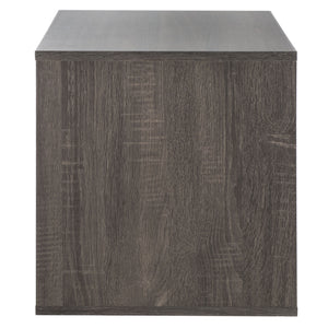 Safavieh Lylia 2 Drawer Floating Nightstand - Modern Walnut Design With Sleek Handles For Stylish Storage Distressed Black ,Gold Wood,Metal Nst9615e