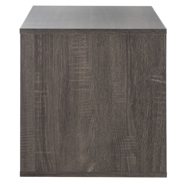 Safavieh Lylia 2 Drawer Floating Nightstand - Modern Walnut Design With Sleek Handles For Stylish Storage Distressed Black ,Gold Wood,Metal Nst9615e