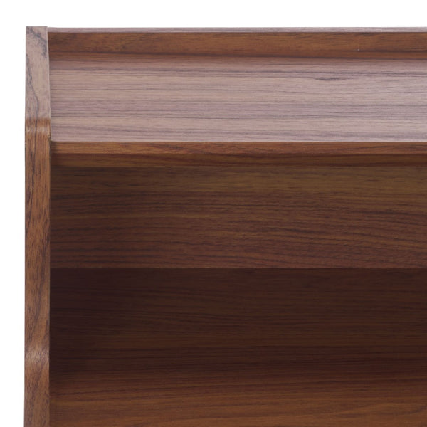 Safavieh Tameka Nightstand With Hutch - Elegant Storage Solution With Metallic Accents For Any Bedroom Decor Walnut NST9616A