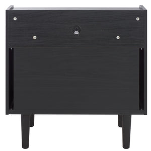 Safavieh Tameka Nightstand With Hutch – Timeless Elegance And Practicality For Your Bedroom Sanctuary Today! Black ,Gold Wood ,Metal Nst9616b