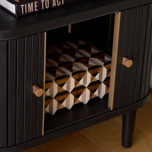 Safavieh Tameka Nightstand With Hutch – Timeless Elegance And Practicality For Your Bedroom Sanctuary Today! Black ,Gold Wood ,Metal Nst9616b