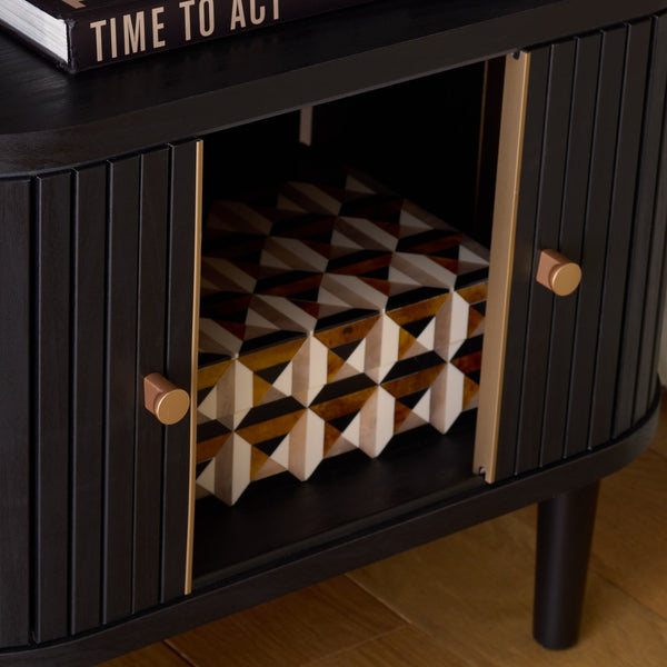 Safavieh Tameka Nightstand With Hutch – Timeless Elegance And Practicality For Your Bedroom Sanctuary Today! Black ,Gold Wood ,Metal Nst9616b