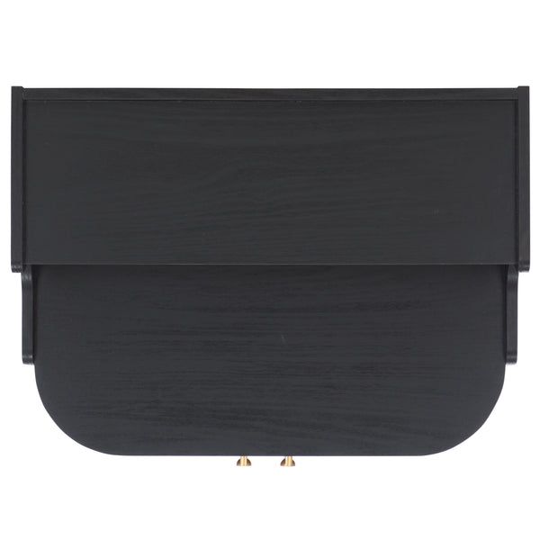 Safavieh Tameka Nightstand With Hutch – Timeless Elegance And Practicality For Your Bedroom Sanctuary Today! Black ,Gold Wood ,Metal Nst9616b