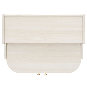 Safavieh Tameka Nightstand With Hutch – Timeless Elegance And Practicality For Your Bedroom Sanctuary Today! Bleached White ,Gold Wood ,Metal Nst9616c