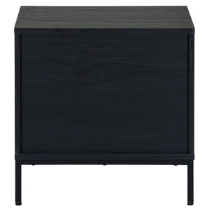 Safavieh Lylia 1 Drawer Nightstand - Elegant Walnut & Black Finish For Modern Bedroom Style And Functionality Black Wood,Metal Nst9617b