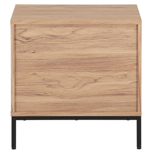 Safavieh Lylia 1 Drawer Nightstand - Elegant Walnut & Black Finish For Modern Bedroom Style And Functionality Oak ,Black Wood,Metal Nst9617d